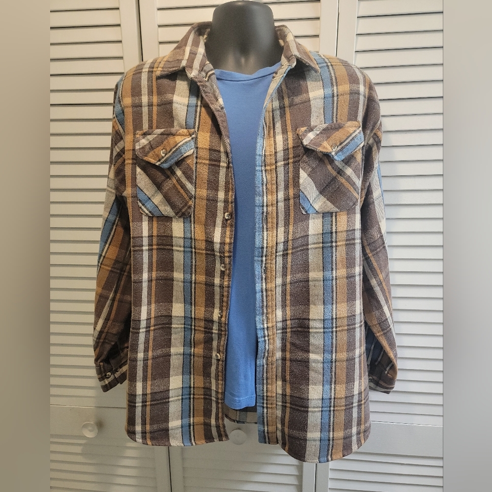WORKWEAR FLANNEL MENS SHACKET - Picture 4 of 5